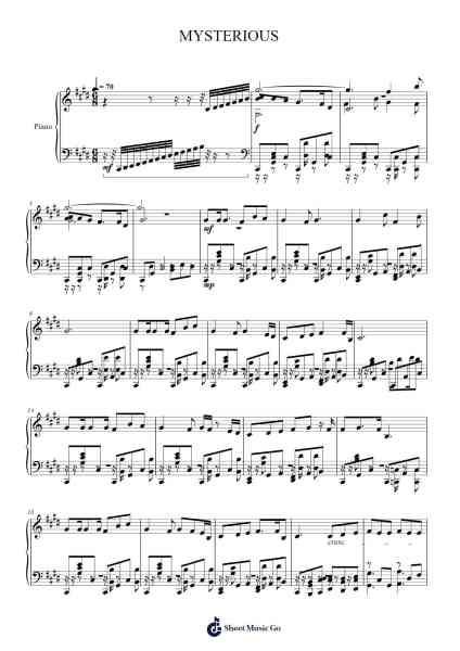 MYSTERIOUS Sheet Music by Queen Bee-Arr.Bropy