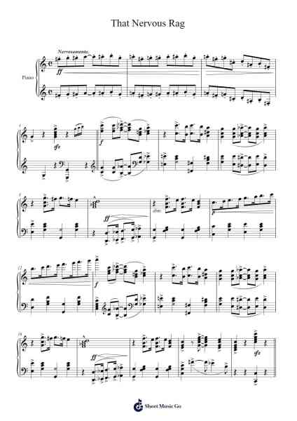 That Nervous Rag Sheet Music by Székely Aladár-Arr.Ruthneil Rulan