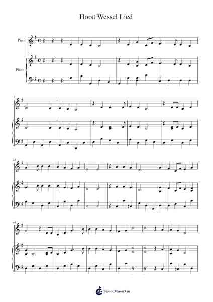 Horst Wessel Lied Sheet Music by Horst Wessel-Arr.Scripla Brookfe