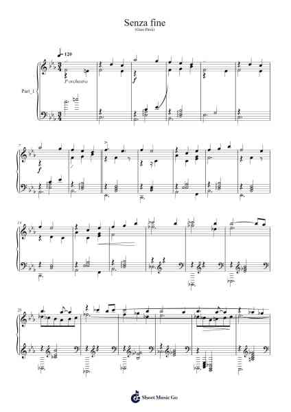Senza fine Sheet Music by Gino Paoli-Arr.Uvey