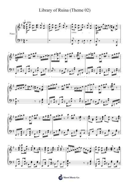 Library of Ruina (Theme 02) Sheet Music by StudioEIM-Arr.Dalclark Wenholt