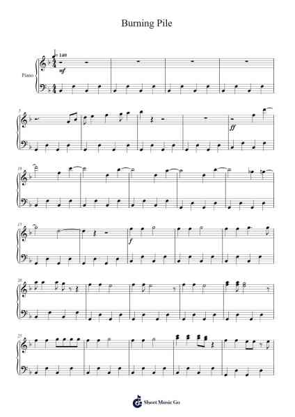 Burning Pile Sheet Music by Mother Mother-Arr.Molden