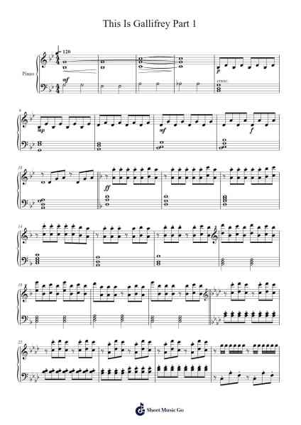 This Is Gallifrey Part 1 Sheet Music by Murray Gold-Arr.Boycegold