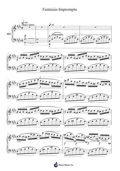 Fantaisie-Impromptu in C-sharp Minor, Op. posth. 66 Sheet Music by Frédéric Chopin-Arr.Gasgreve Ausnal