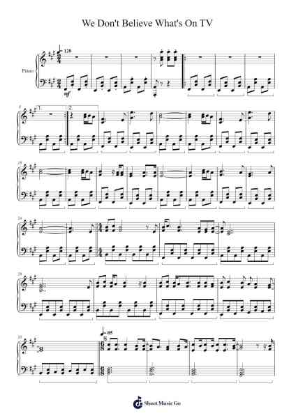 We Don't Believe What's On TV Sheet Music by Twenty One Pilots-Arr.Fordlome