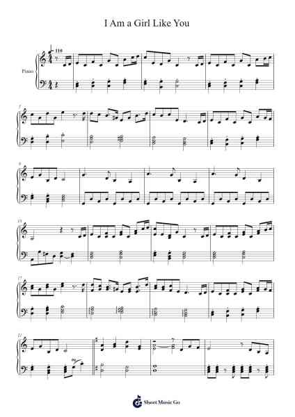 I Am a Girl Like You Sheet Music by barbie-Arr.Rooven
