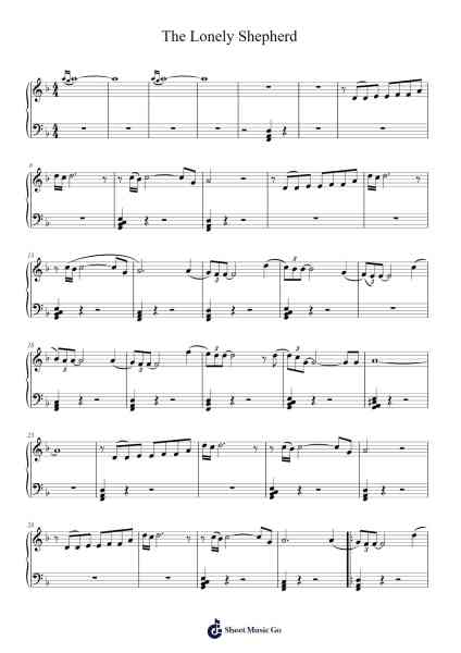 The Lonely Shepherd Sheet Music by Gheorghe Zamfir-Arr.Montor