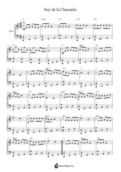 Soy de la Chacarita Sheet Music by Maneco Galeano-Arr.Simpbrown