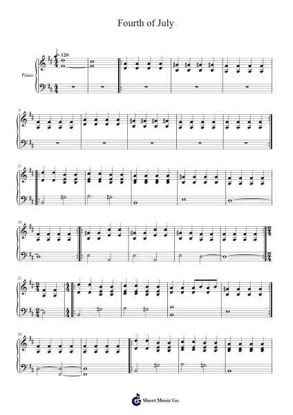 Fourth of July Sheet Music by Sufjan Stevens-Arr.Orcolm