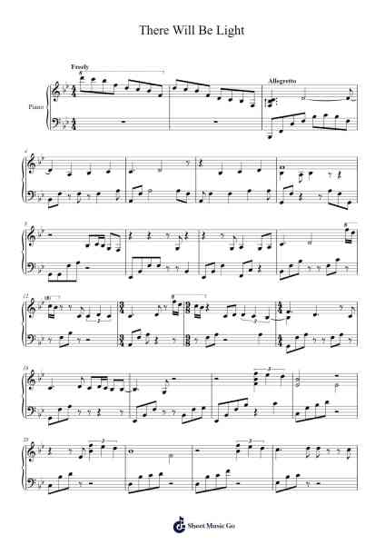 There Will Be Light Sheet Music by Kyle Landry-Arr.Sanhan Eipscius