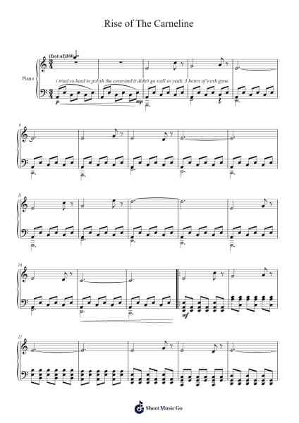 Rise of The Carneline Sheet Music by Fishcracks-Arr.Janedo
