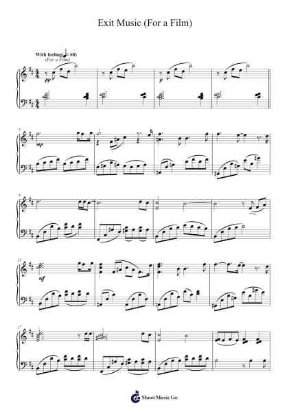 Exit Music (For a Film) Sheet Music by Radiohead-Arr.Gorliz