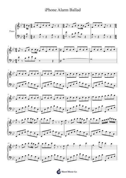 iPhone Alarm Ballad Sheet Music by Tony Ann-Arr.Lopeare