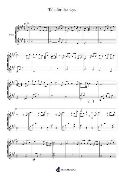 Tale for the Ages Sheet Music by 加藤 達也-Arr.Efbooth Borgfe