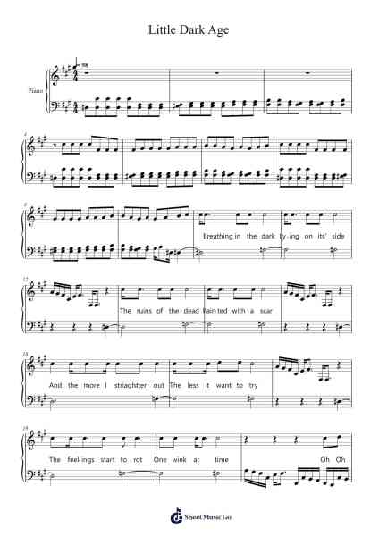 Little Dark Age Sheet Music by MGMT-Arr.Seac