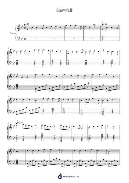 Snowfall Sheet Music by Tony Bennett-Arr.Leostone Swinclaude