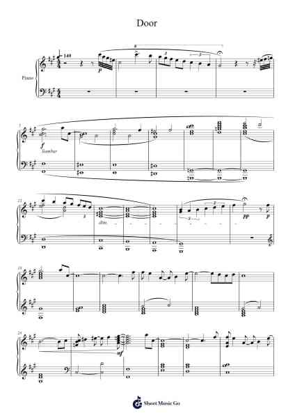 Door Sheet Music by EGOIST-Arr.Hugill