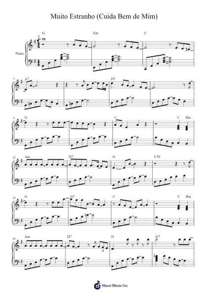 Muito Estranho (Cuida Bem de Mim) Sheet Music by Gillborg Upyer-Arr.Kriso Dolclaire