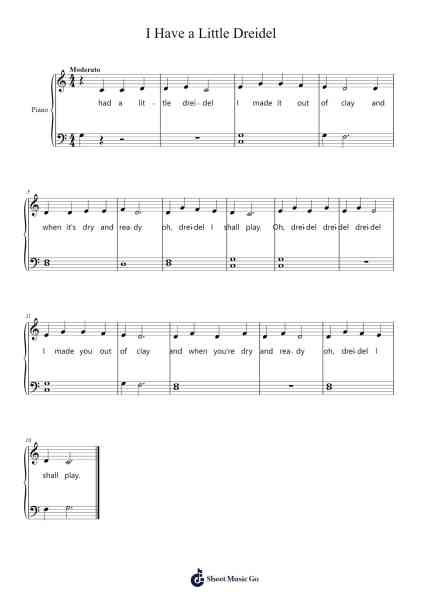 I Have a Little Dreidel Sheet Music by Misc Traditional-Arr.Fowcoln