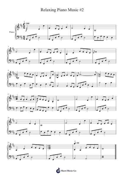 Relaxing Piano Music #2 Sheet Music by kingdcl-Arr.Jersoon