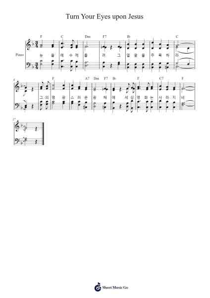 Turn Your Eyes upon Jesus Sheet Music by Helen H. Lemmel-Arr.Jesret
