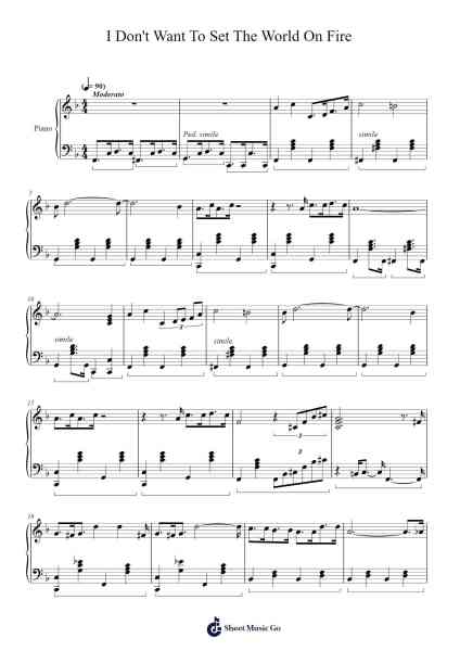 I Don't Want To Set The World On Fire Sheet Music by The Ink Spots-Arr.Aumeo Glennrine