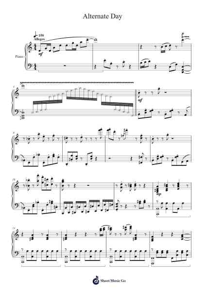 Alternate Day Sheet Music by Scott Lloyd Shelly-Arr.Hanan Elnix