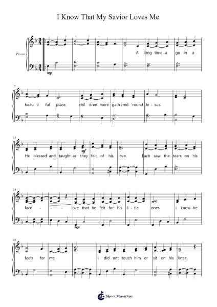 I Know That My Savior Loves Me Sheet Music by Tami Jeppson Creamer-Arr.Leeles Stoweser