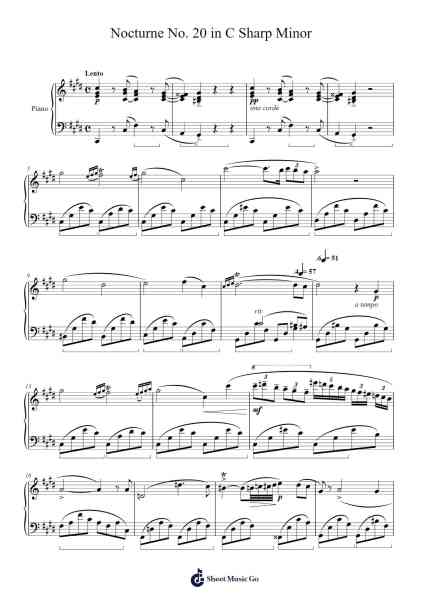 Nocturne No. 20 in C Sharp Minor, Op. posth Sheet Music by undefined-Arr.Lornas Buckdick
