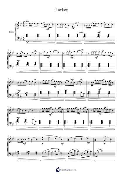 lowkey Sheet Music by undefined-Arr.Haycah Touthale