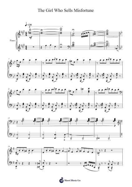 The Girl Who Sells Misfortune Sheet Music by Kikuo-Arr.Bamia