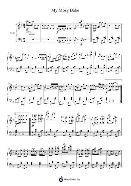 My Mosy Babe Sheet Music by Lawrence Dubuclet-Arr.Cocon