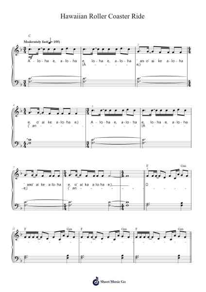 Hawaiian Roller Coaster Ride Sheet Music by Mark Kealiʻi Hoʻomalu-Arr.Chandys Jehan