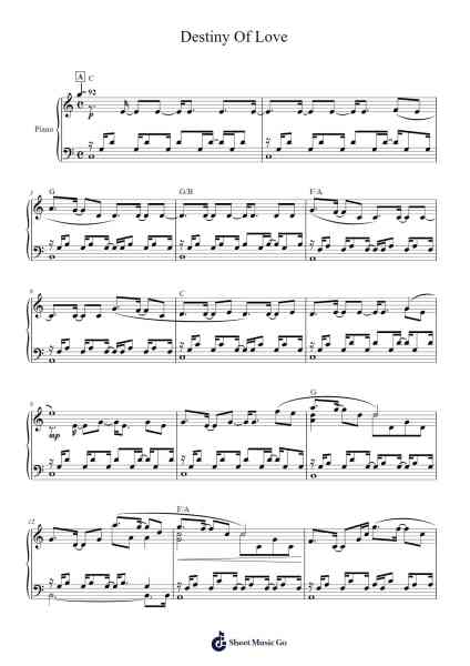 Destiny Of Love Sheet Music by Yiruma-Arr.Bartther Benxon