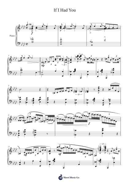 If I Had You Sheet Music by Ted Shapiro/Jimmy Campbell/Reg. Connelly-Arr.Haycah Touthale