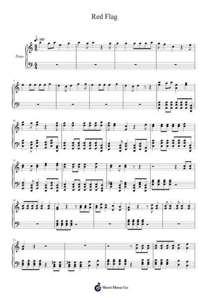 Red Flag Sheet Music by Billy Talent-Arr.Brownend Bonckey