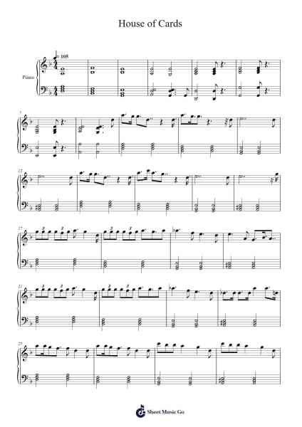 House of Cards Sheet Music by BTS-Arr.Brookecher Nicksie