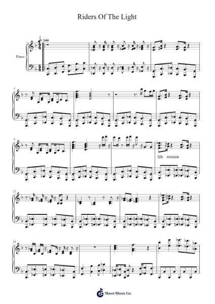 Riders Of The Light Sheet Music by Hiroshi Yamaguchi-Arr.Himorse