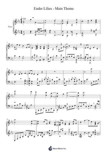Ender Lilies - Main Theme Sheet Music by Mili-Arr.Dartricia Curcrofts