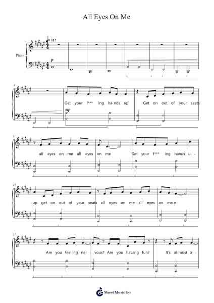 All Eyes On Me Sheet Music by Bo Burnham-Arr.Make