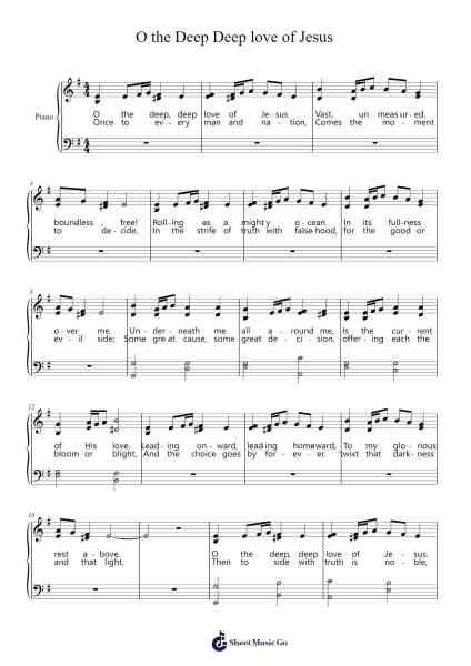 O the Deep Deep love of Jesus 樂譜由 Thomas William - 編曲 Lener
