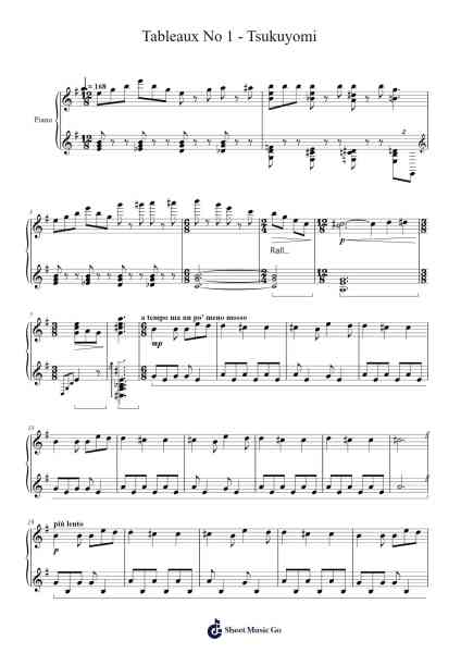 Tableaux No 1 - Tsukuyomi Sheet Music by Steeleearl-Arr.Georfoe