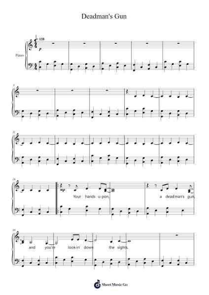 Deadman's Gun Sheet Music by Ashtar Command-Arr.Kyleret Earlkyle