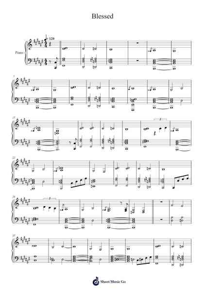 Blessed Sheet Music by Daniel Caesar-Arr.Thodorejoan