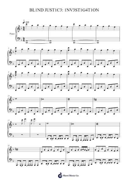 BL1ND JUST1C3: 1NV3ST1G4T1ON Sheet Music by undefined-Arr.Oryet Zosoll