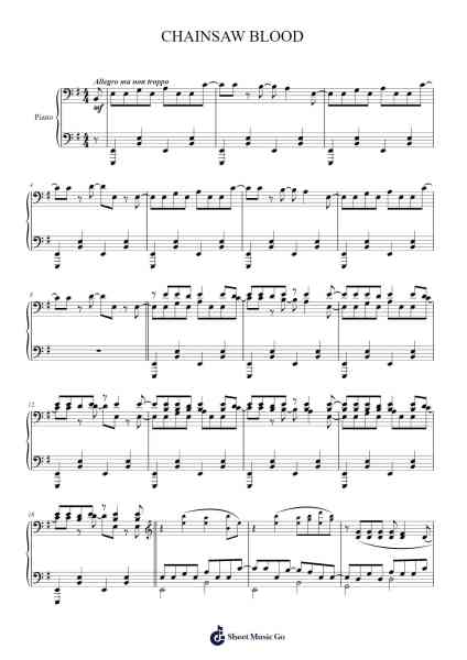 CHAINSAW BLOOD Sheet Music by Vaundy-Arr.Joshgins Widred