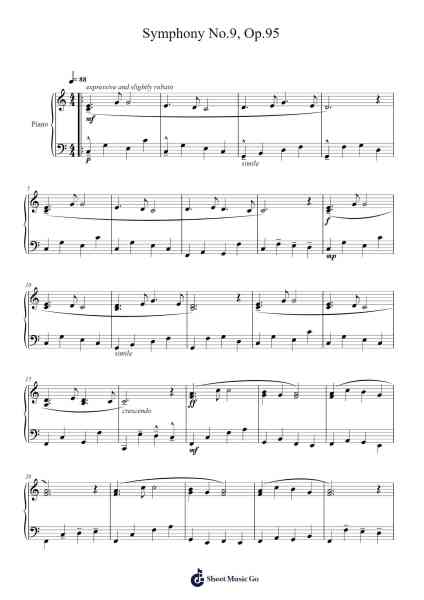 Symphony No. 9 in E Minor, Op. 95 "From the New World" Sheet Music by Antonín Dvořák-Arr.Uvey