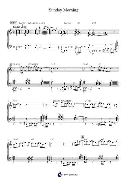Sunday Morning Musica per pianoforte di Maroon 5 - Arr.Ukuk Behill