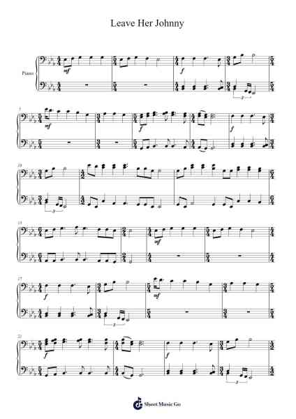 Leave Her Johnny Sheet Music by Traditional-Arr.Nyroy Vebe