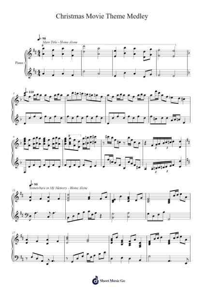 Christmas Movie Theme Medley Sheet Music by Caleb Barth-Arr.Feltrid
